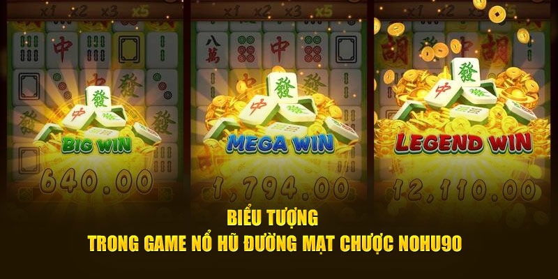 Biểu tượng trong game nổ hũ đường mạt chược NOHU90